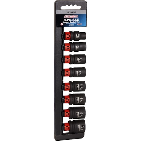 Channellock Standard 1/2 In. Drive 6-Point Shallow Impact Driver Set 8-Piece 357944